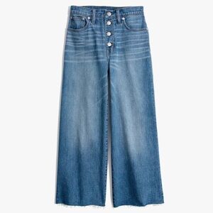 Madewell Wide-Leg Crop Jeans: Button-Front Edition